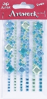Artoz Artwork Sticker, Combo Cluster, eckig, blau, grün, türkis