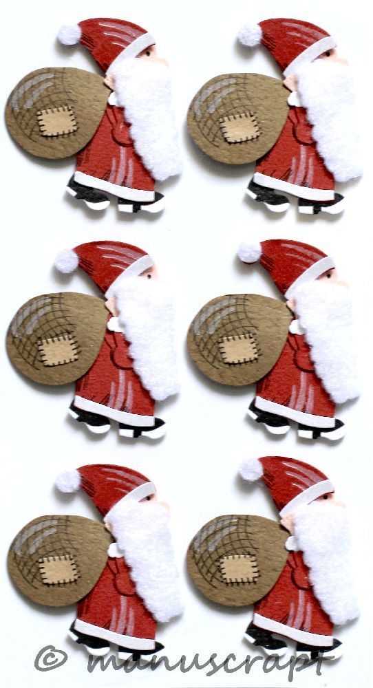 Weihnachtsmann mit Sack II Artoz Artwork 3D-Sticker